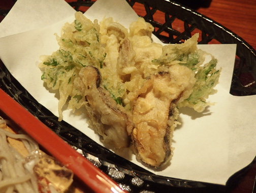 松茸の天ぷらそば